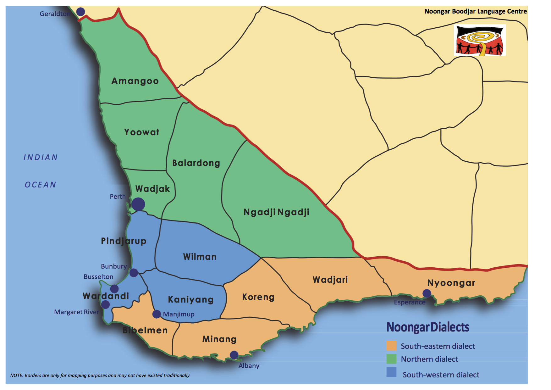 Aboriginal Tribes Of Western Australia Map