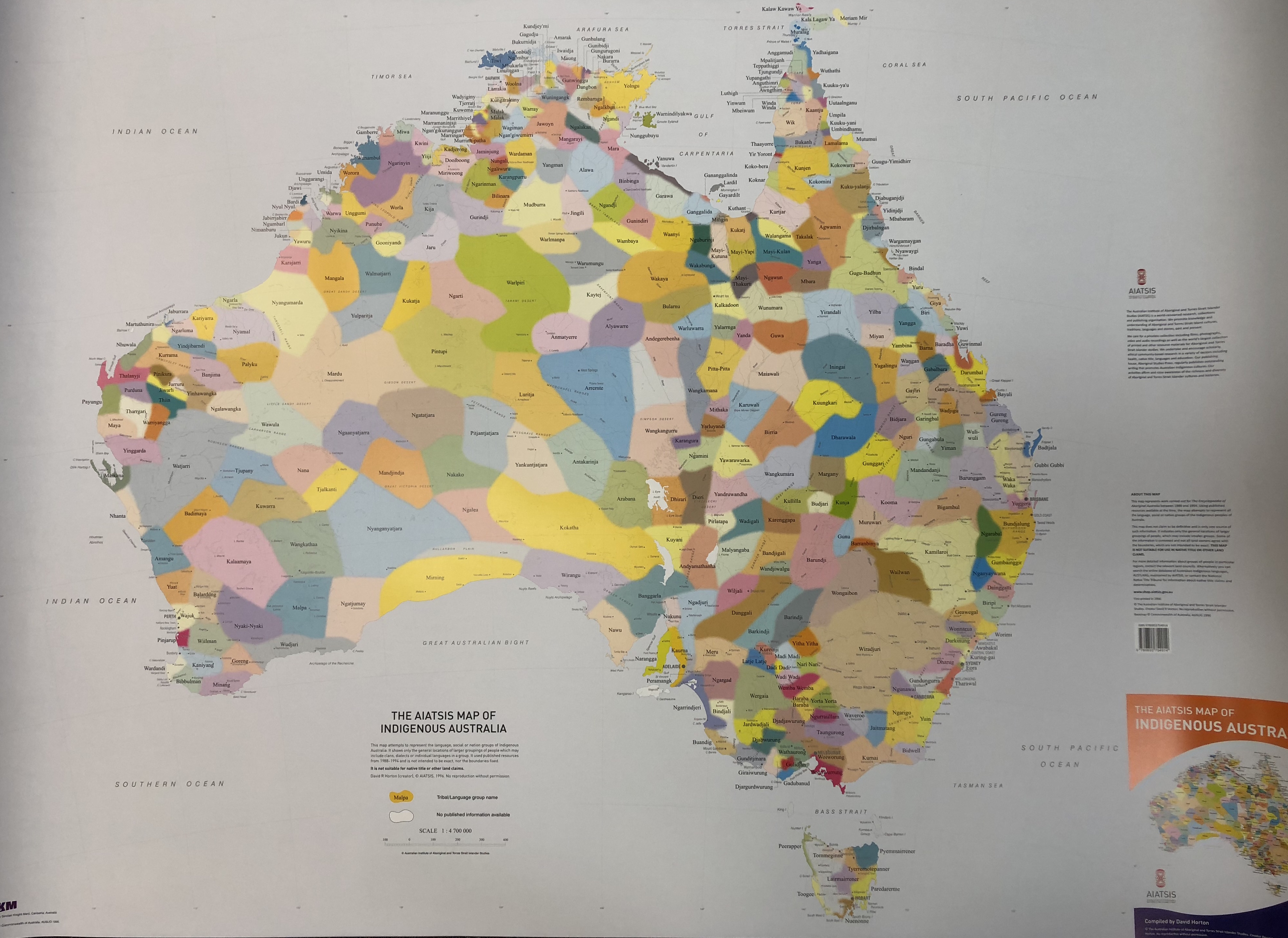 AIATSIS Map Of Indigenous Australia Noongar Boodjar Language 